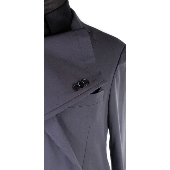 Sene Solid Gray Sport Blazer Unstructured Blazer Jacket Coat Taupe Size 46r NWOT